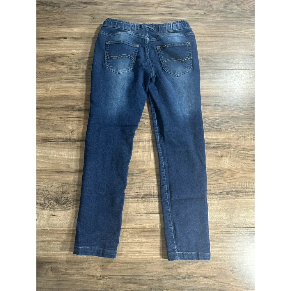 LEE Girls Slip On Jeans Size Large (14/16) Dark‎ Blue